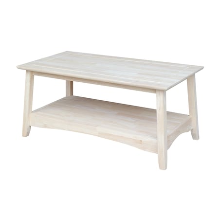 International Concepts Rectangle Bombay Tall Coffee Table, 39.17 W, 21.25 L, 18 in H, Wood, Unfinished OT-4TC